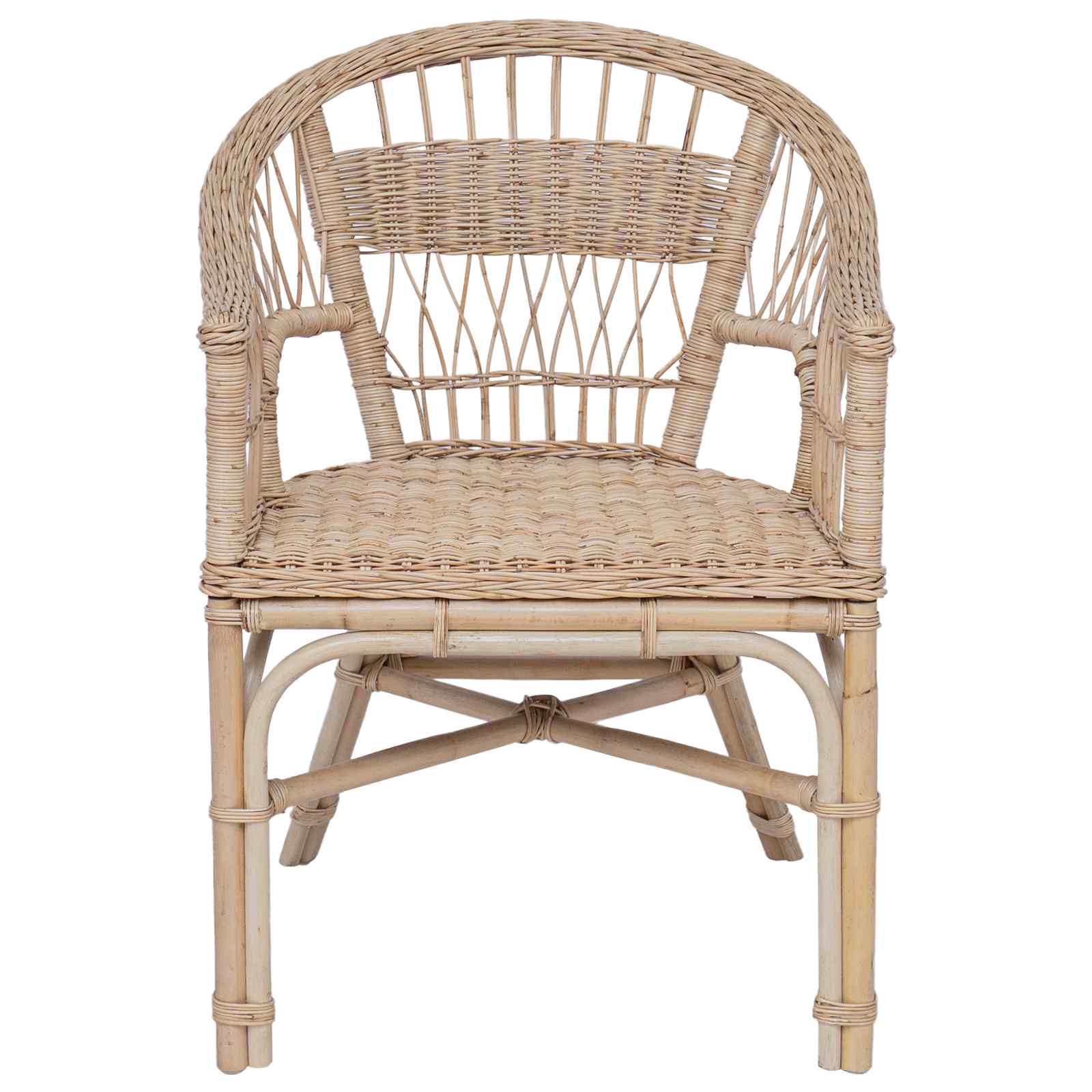 vidaXL Stapelstoel Naturel 60 x 60 x 81 cm Rattan