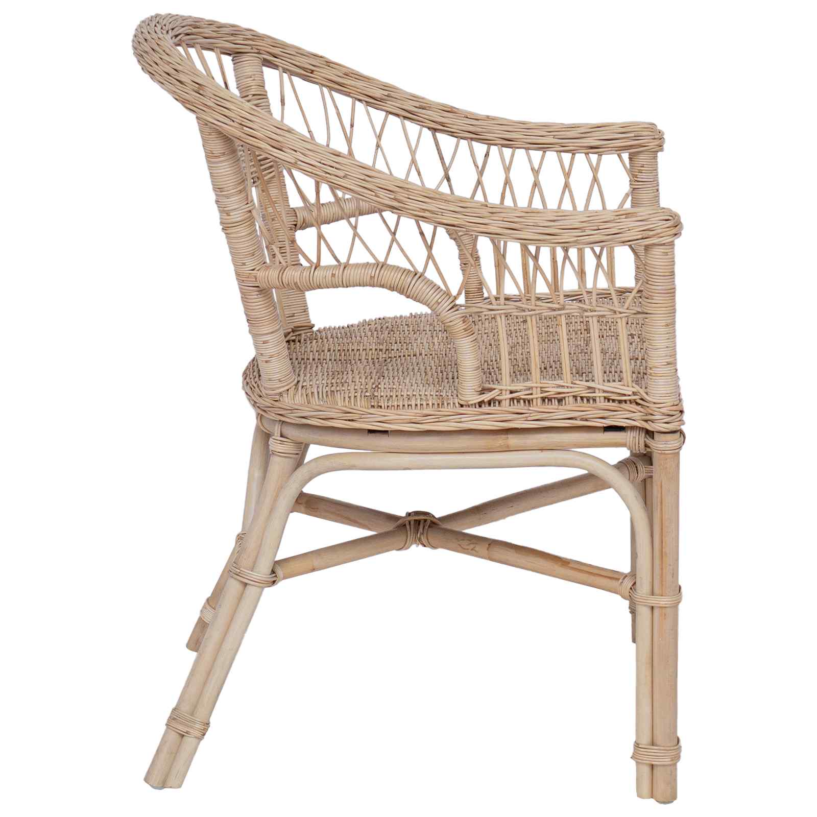 vidaXL Stapelstoel Naturel 60 x 60 x 81 cm Rattan