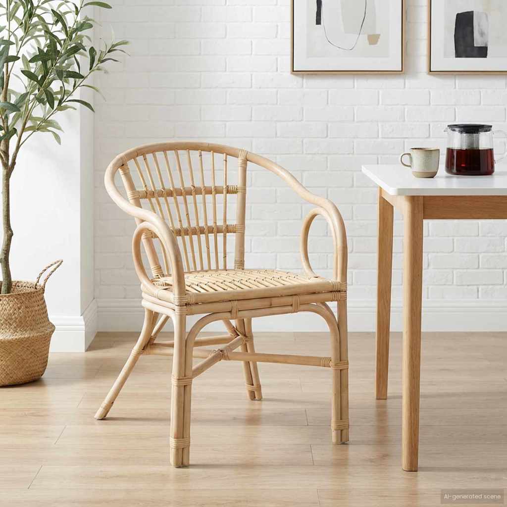 vidaXL Stapelstoel Naturel 58 x 60 x 81 cm Rattan