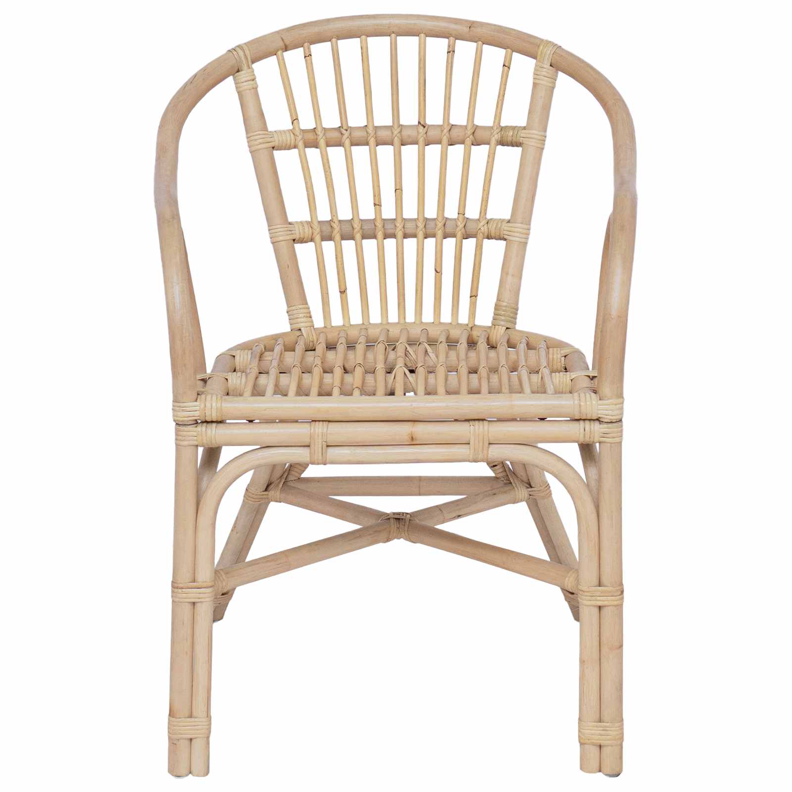 vidaXL Stapelstoel Naturel 58 x 60 x 81 cm Rattan