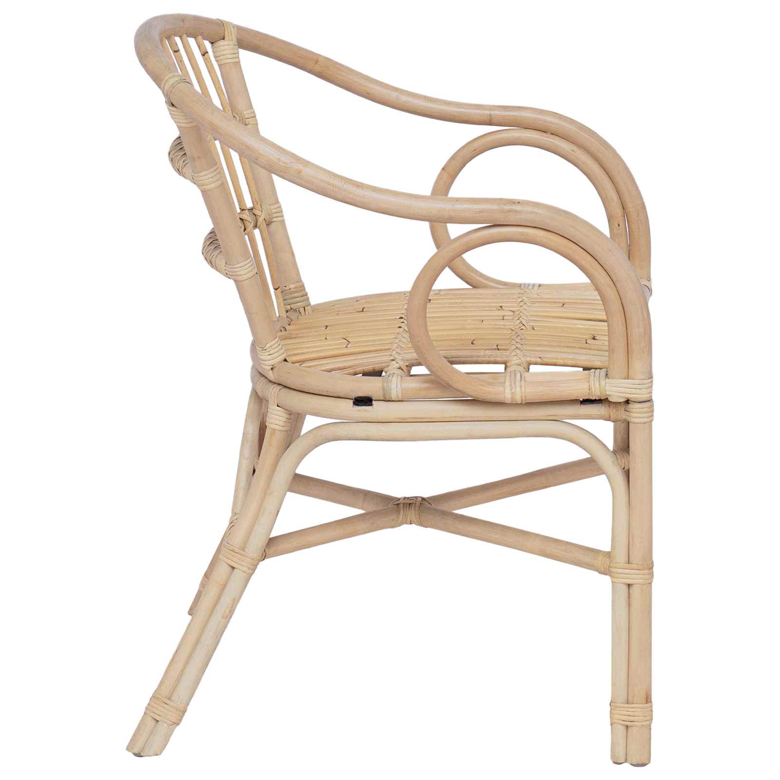 vidaXL Stapelstoel Naturel 58 x 60 x 81 cm Rattan