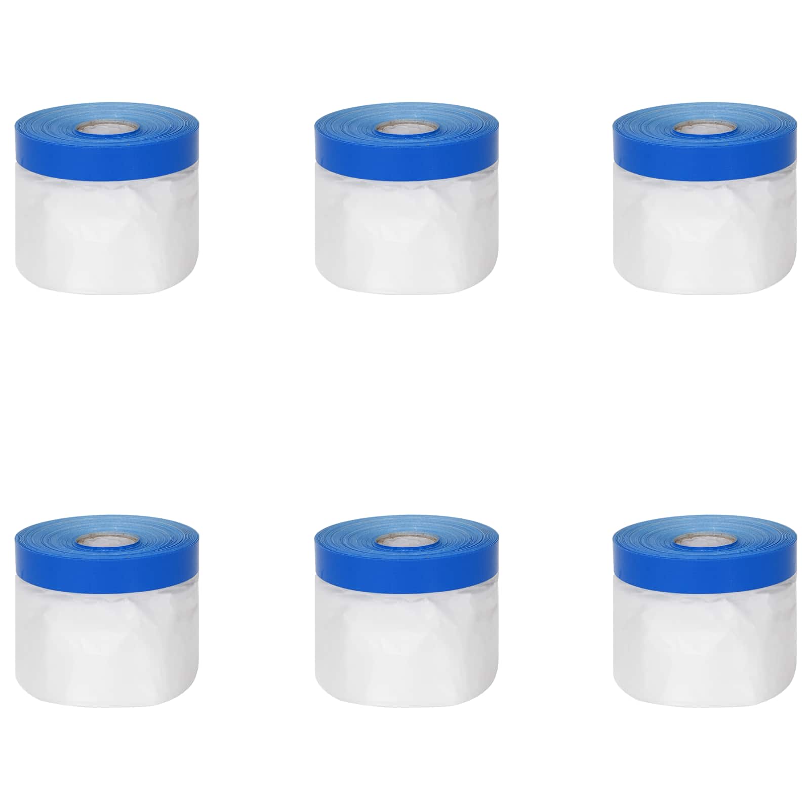 vidaXL Maskeringfilm met plakband Transparant en Blauw