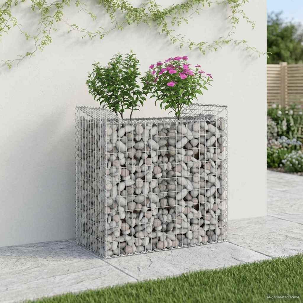 vidaXL Gabion Verhoogd Bed 2 pcs Zilver 300 x 50 x 60 cm