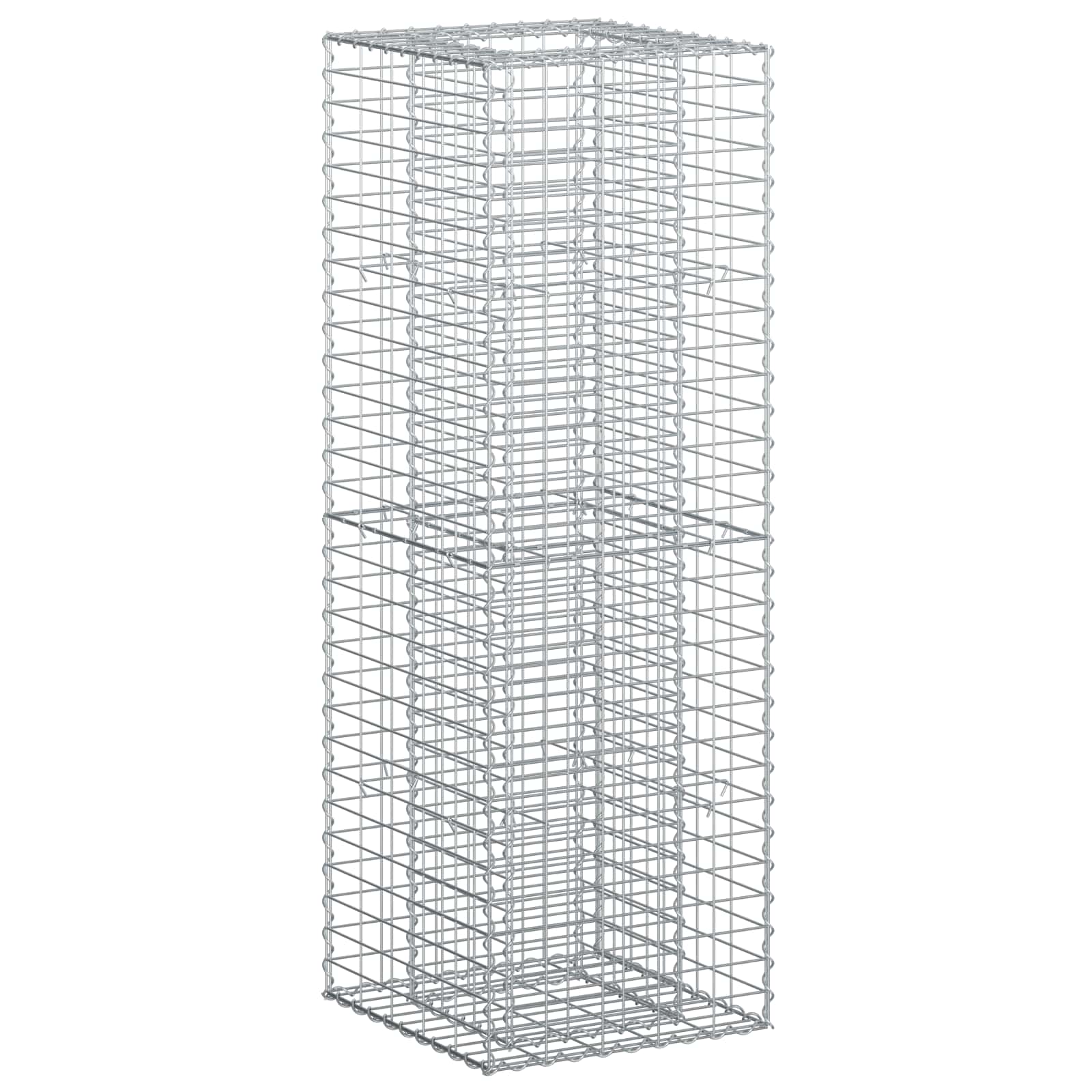 vidaXL Gabion Verhoogd Bed 2 pcs Zilver 260 x 60 x 55 cm