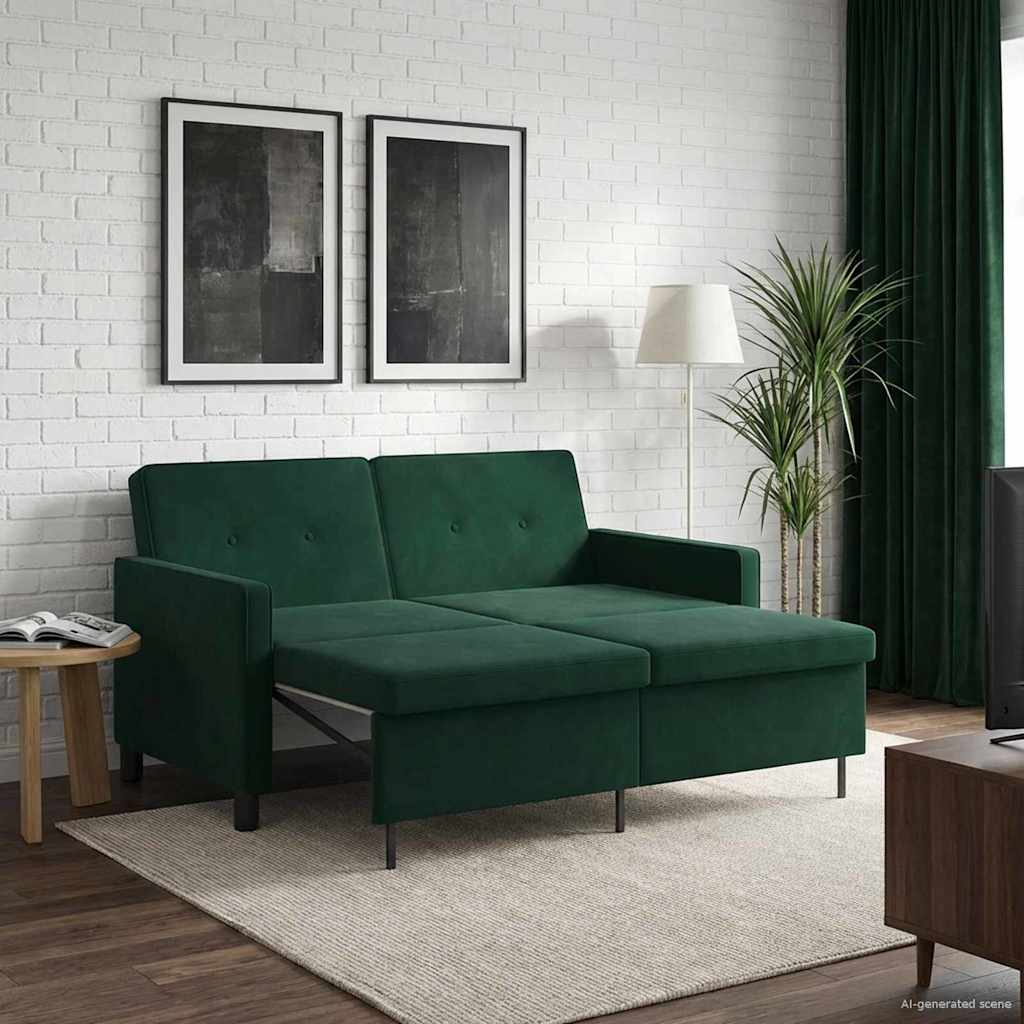 vidaXL Slaapbank Lichtgroen Stof