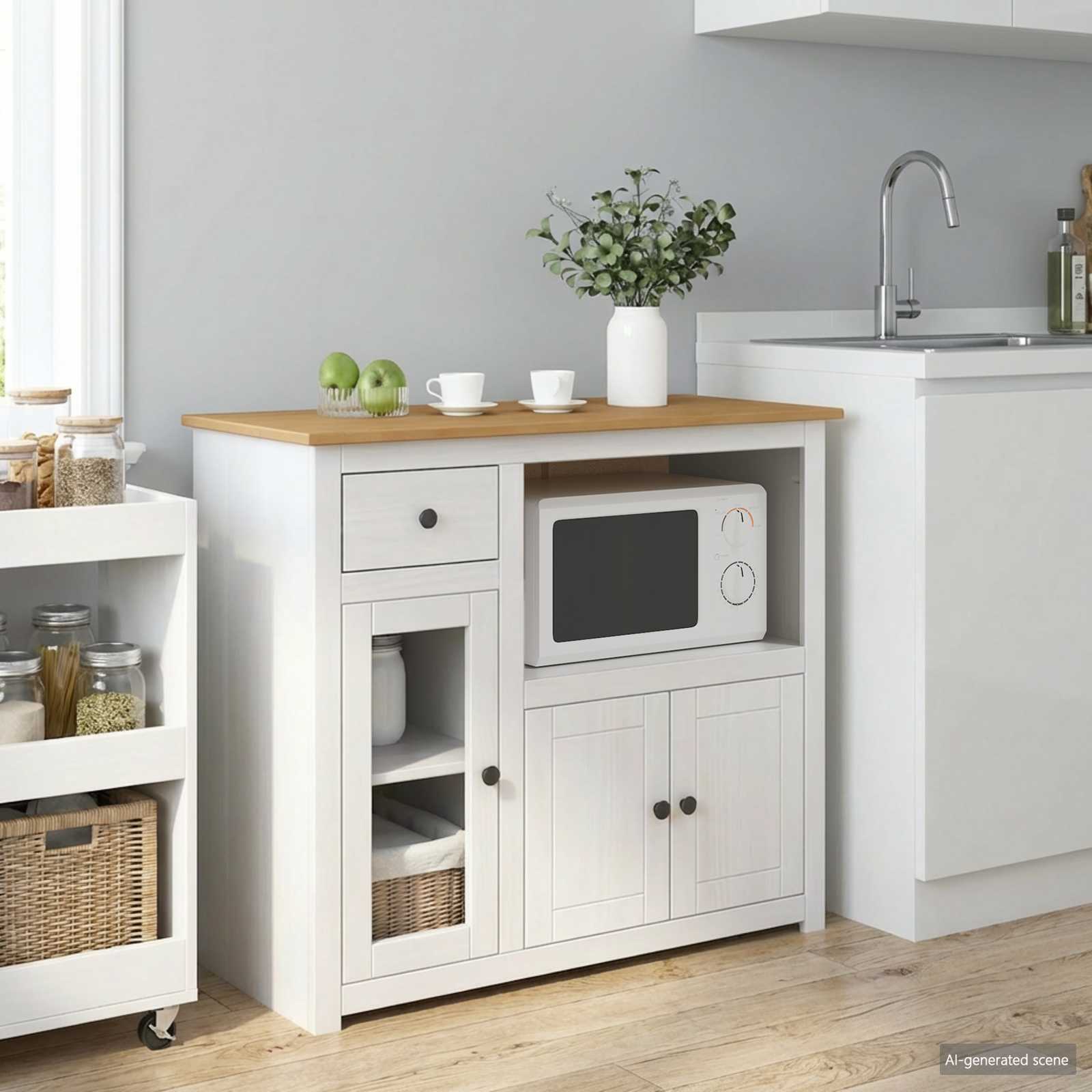 VidaXL Magnetron Dressoir PANAMA Honing Wax 99.5 x 44 x 86.5 cm