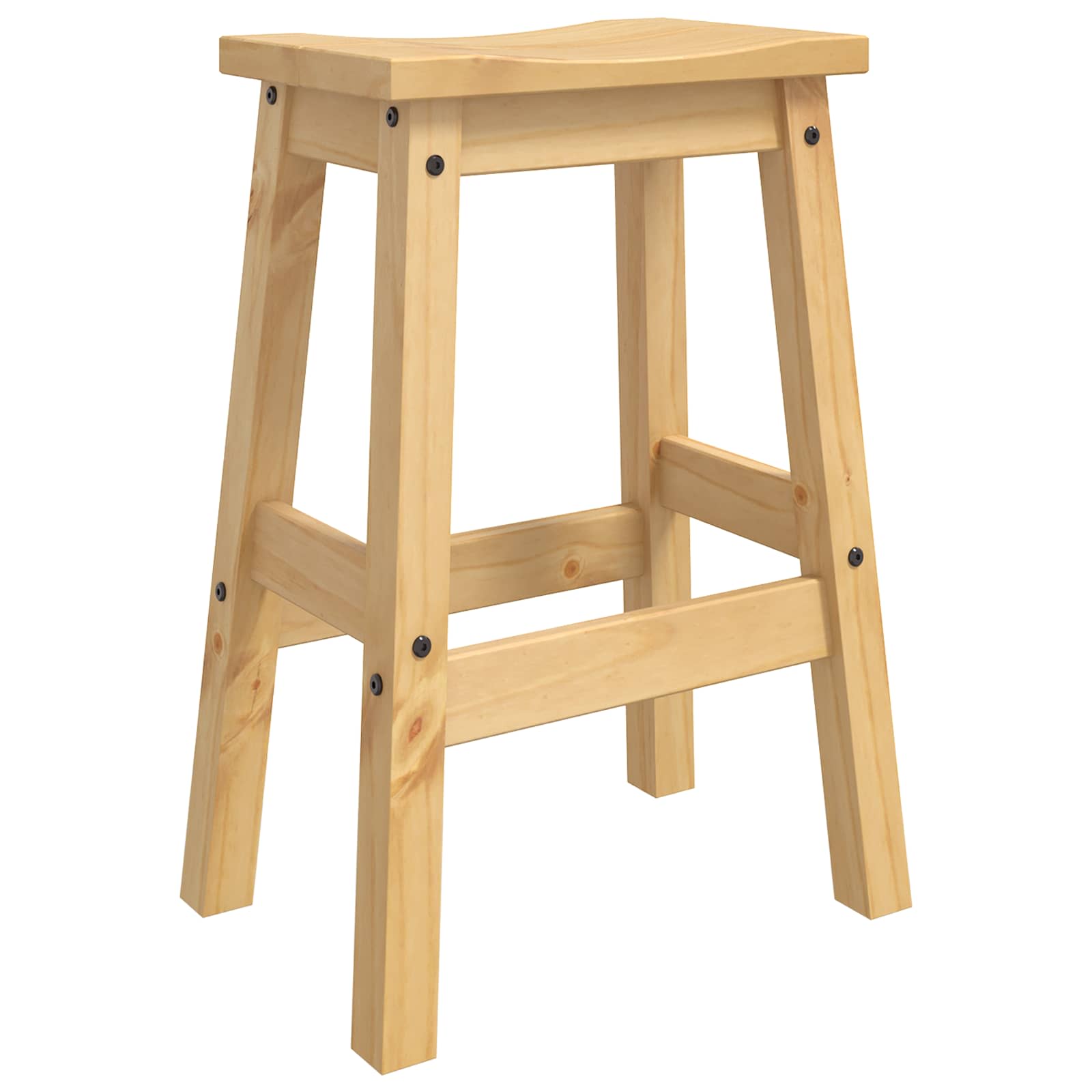 VidaXL Barkruk 2 pcs Honing Wax 44 x 30 x 63 cm Massief dennenhout