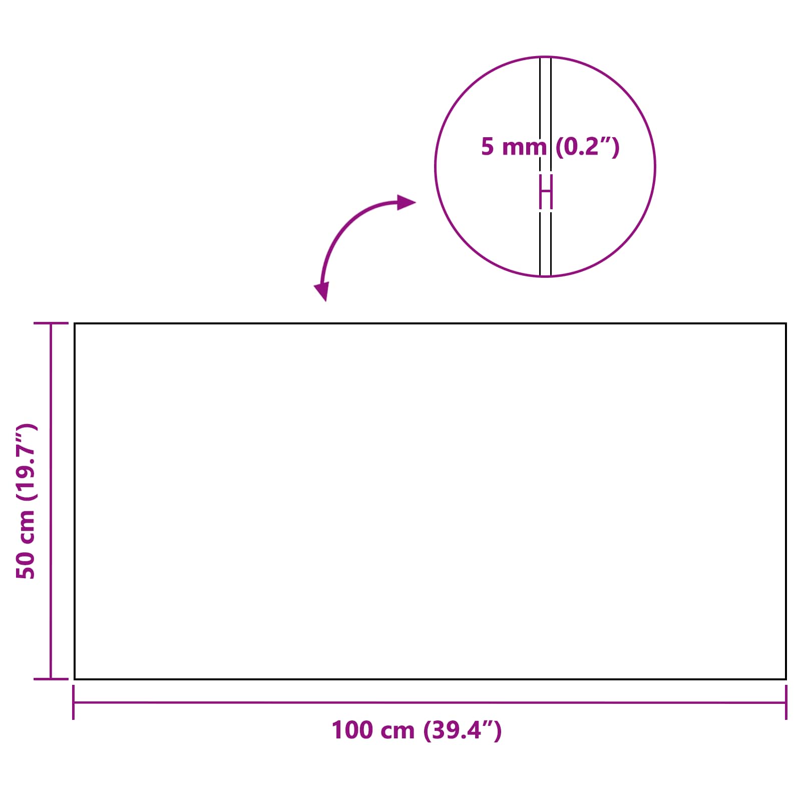 vidaXL Kurkplaat 6 st Bruin 100 x 50 cm Kurk