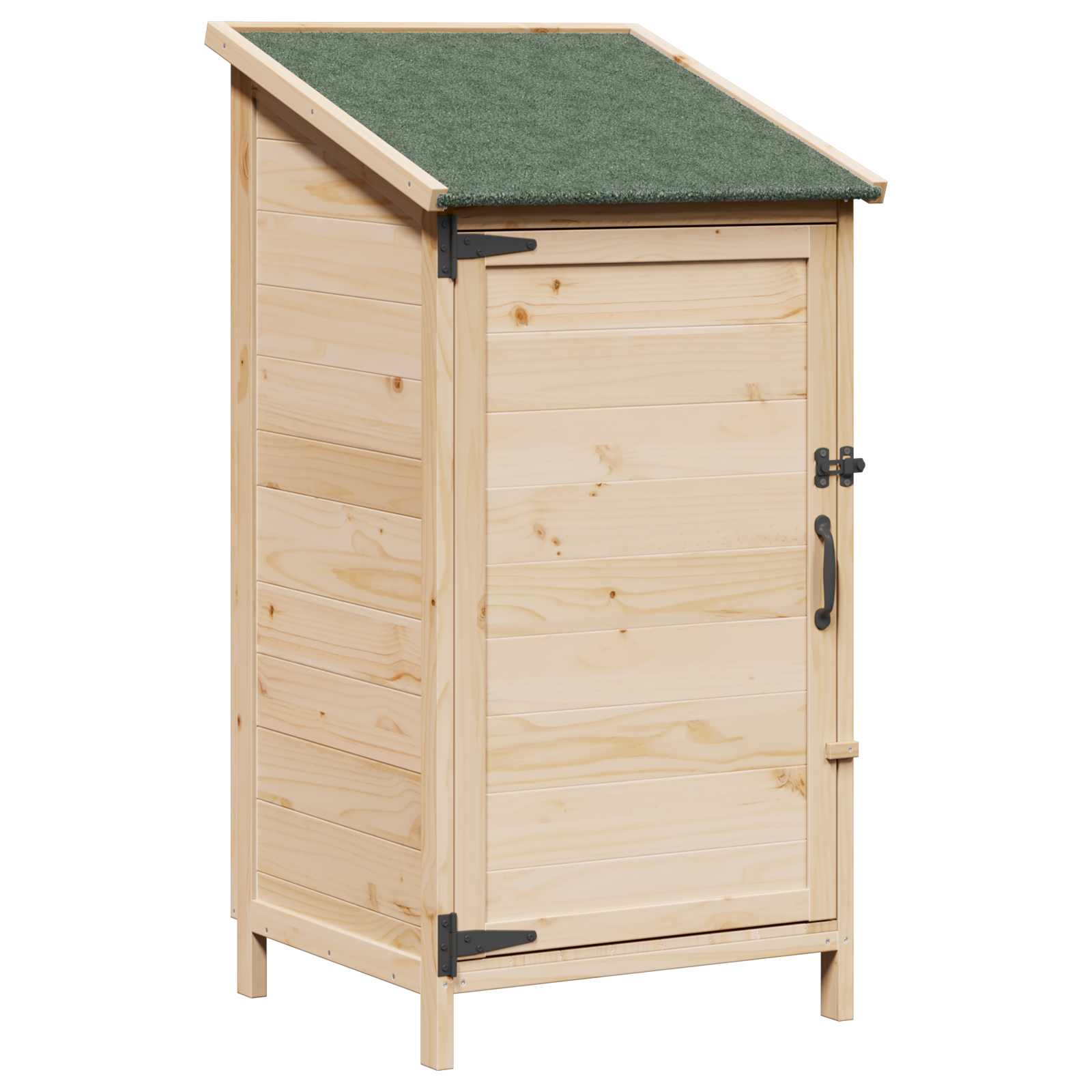 vidaXL Tuinschuur met dak Naturel 59 x 56 x 113,5 cm Massief Vurenhout