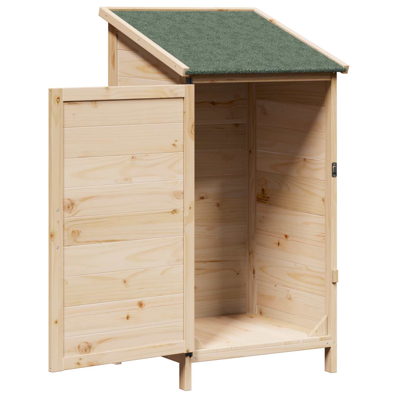 vidaXL Tuinschuur met dak Naturel 59 x 56 x 113,5 cm Massief Vurenhout