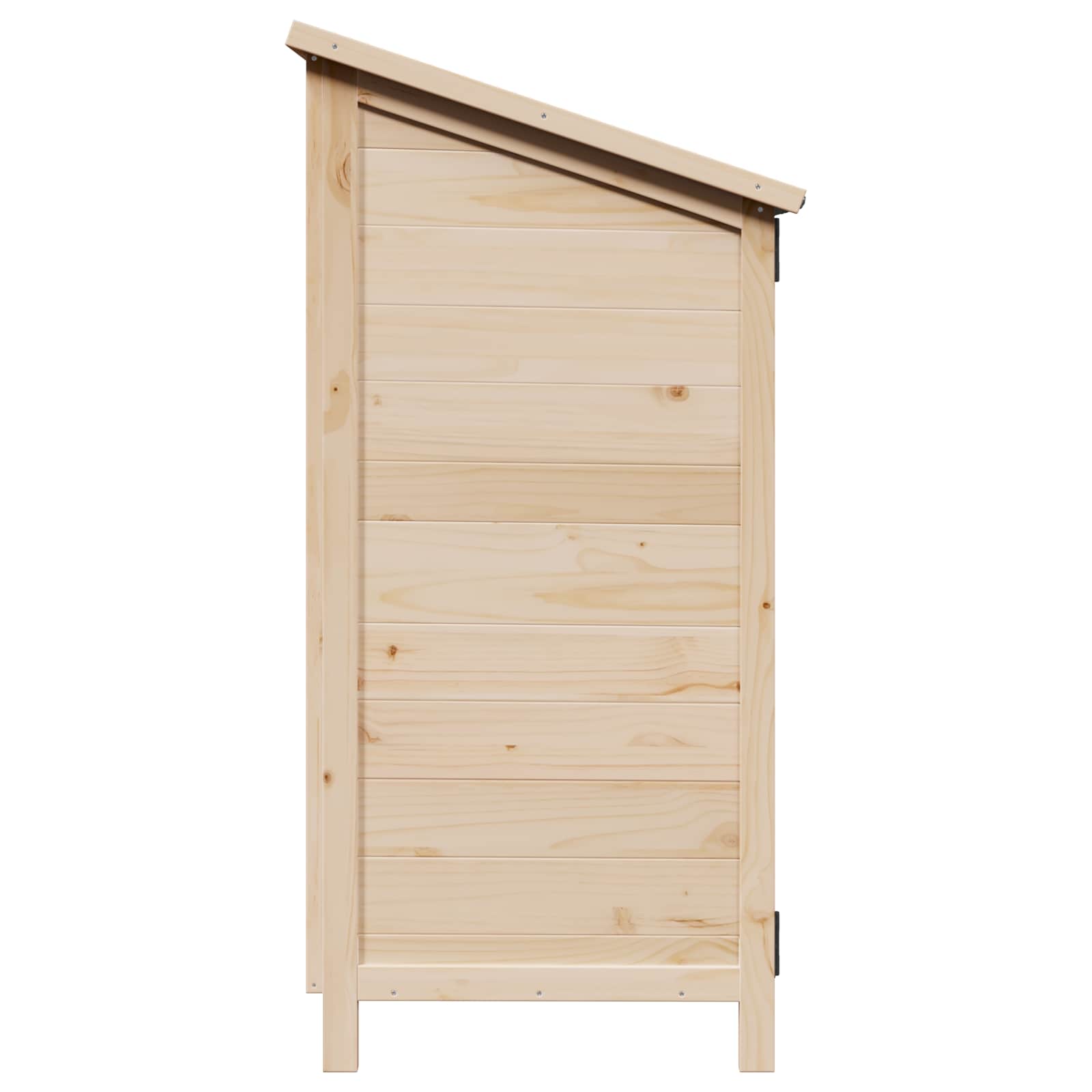 vidaXL Tuinschuur met dak Naturel 59 x 56 x 113,5 cm Massief Vurenhout