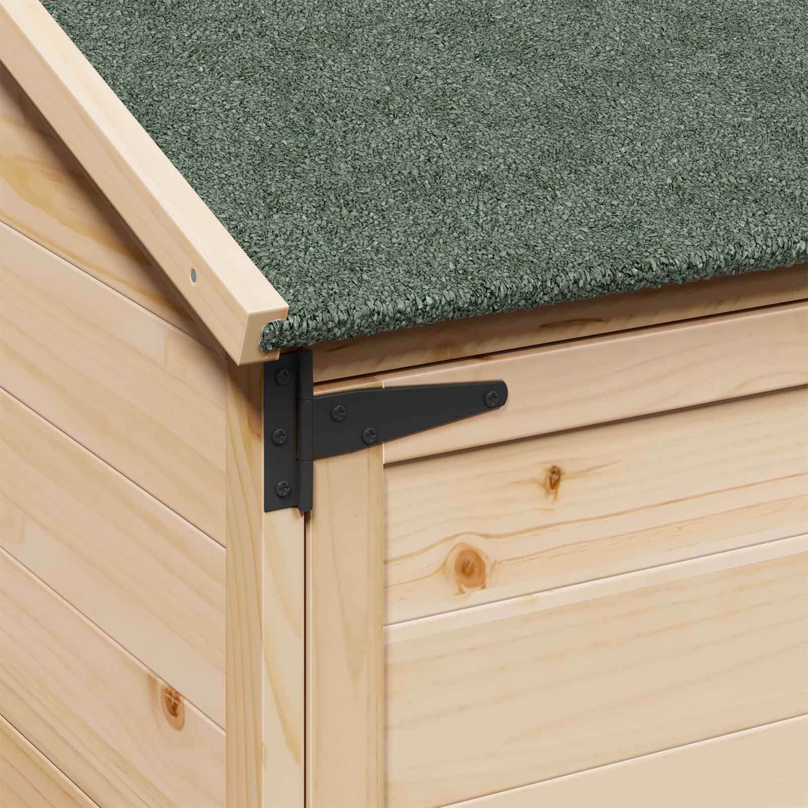 vidaXL Tuinschuur met dak Naturel 59 x 56 x 113,5 cm Massief Vurenhout
