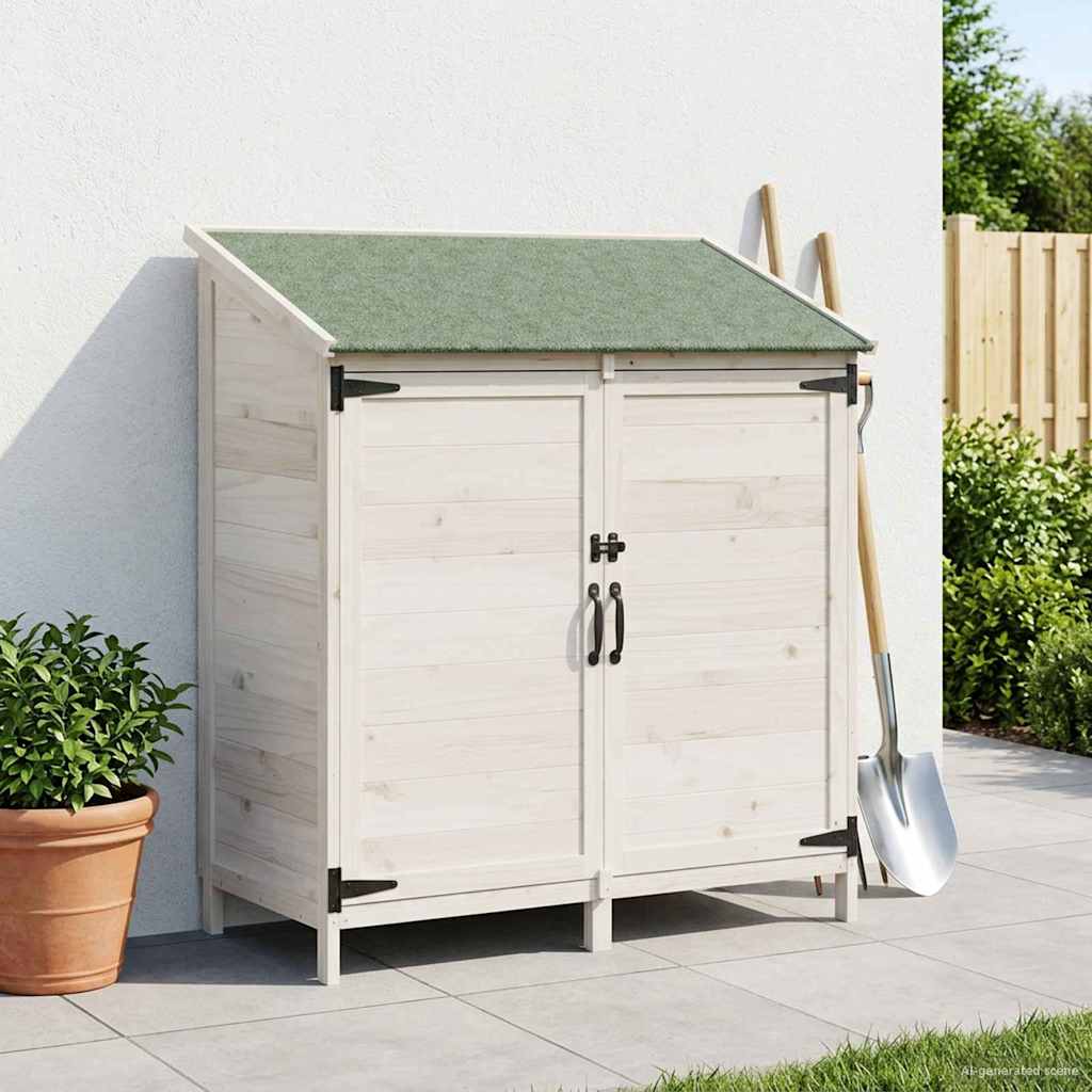 vidaXL Tuinschuur met dak Naturel 59 x 56 x 113,5 cm Massief Vurenhout