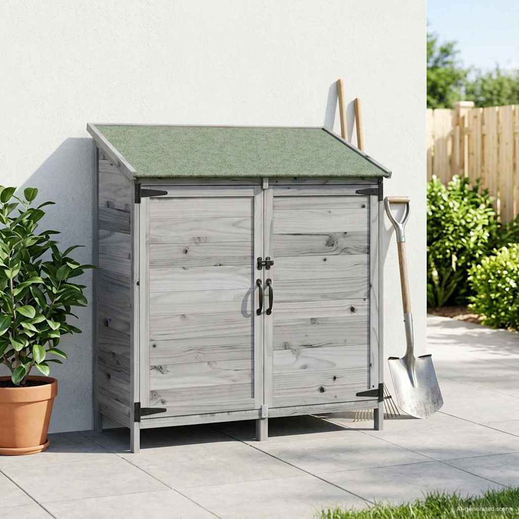 vidaXL Tuinschuur met dak Naturel 59 x 56 x 113,5 cm Massief Vurenhout