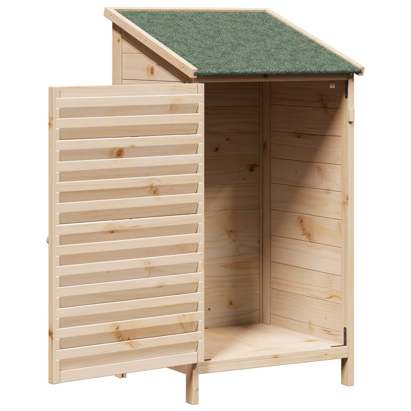 vidaXL Tuinschuur met dak Naturel 59 x 56 x 113,5 cm Massief Vurenhout