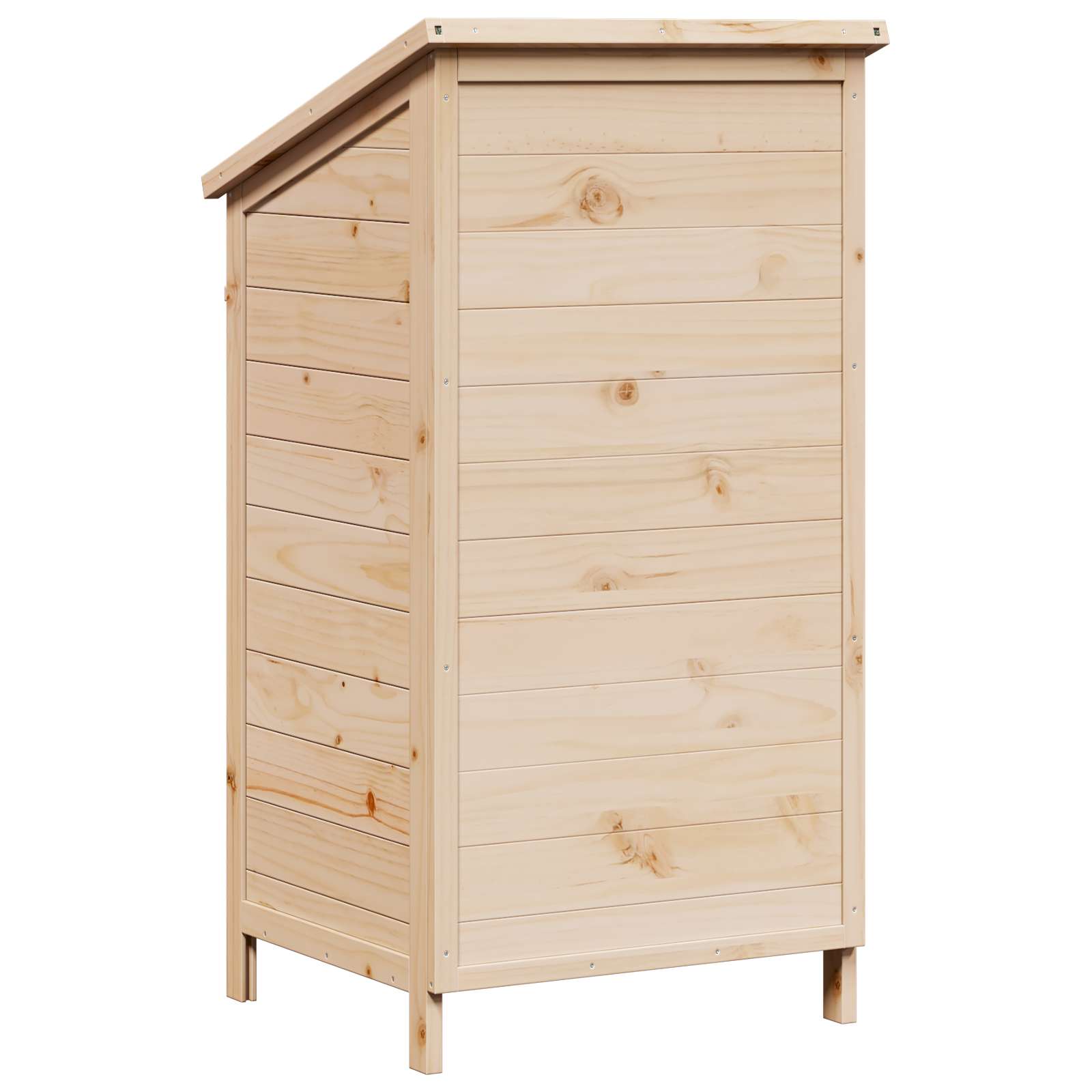 vidaXL Tuinschuur met dak Naturel 59 x 56 x 113,5 cm Massief Vurenhout
