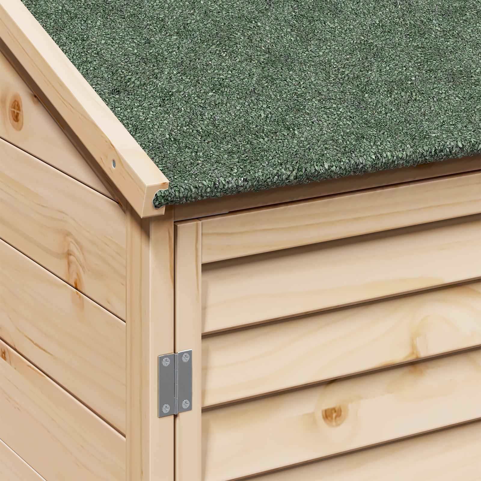 vidaXL Tuinschuur met dak Naturel 59 x 56 x 113,5 cm Massief Vurenhout