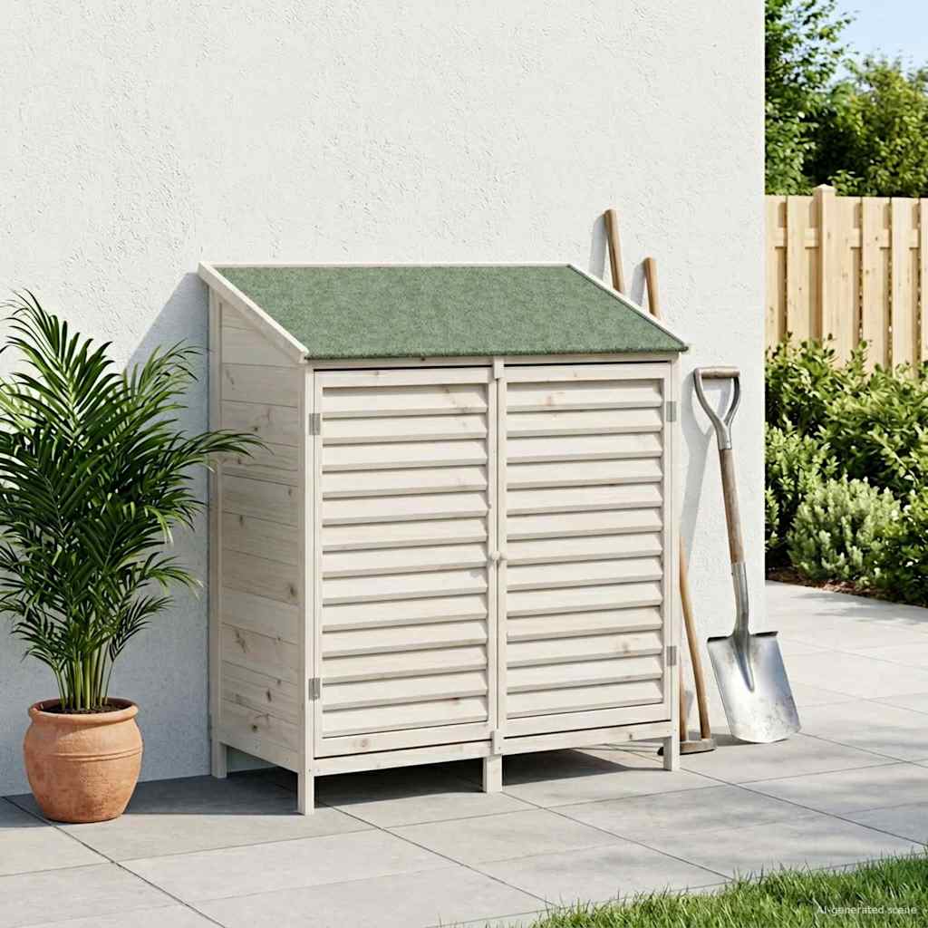 vidaXL Tuinschuur met dak Naturel 59 x 56 x 113,5 cm Massief Vurenhout