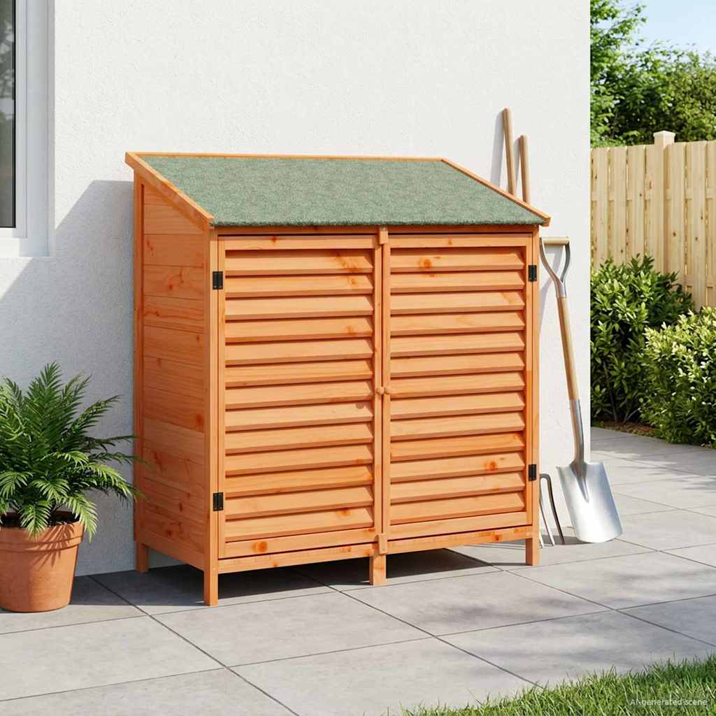 vidaXL Tuinschuur met dak Naturel 59 x 56 x 113,5 cm Massief Vurenhout