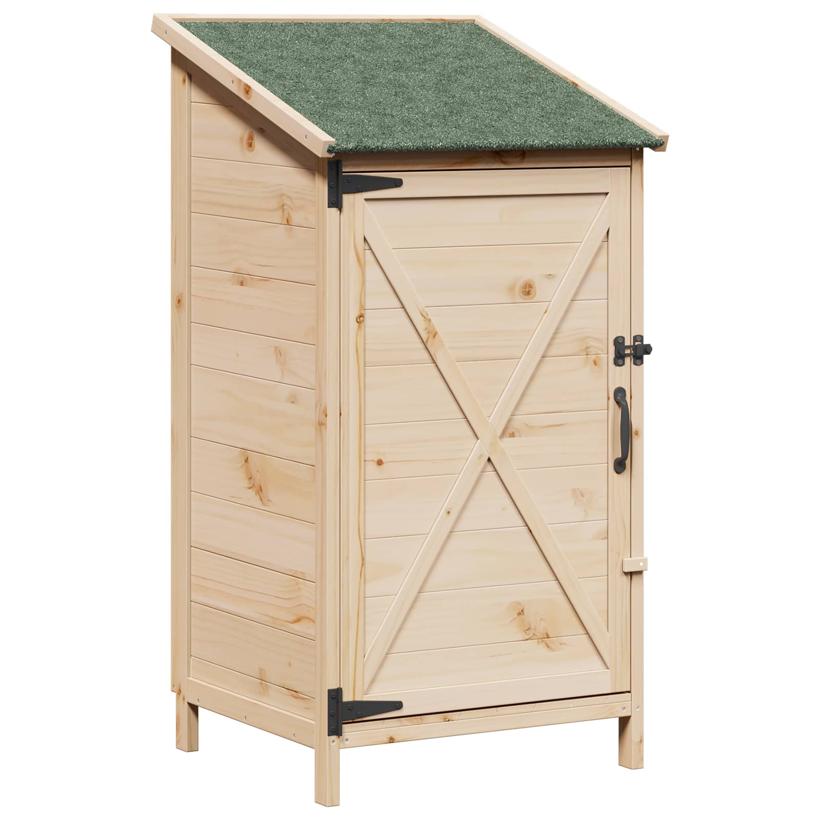 vidaXL Tuinschuur Naturel 59,5 x 56 x 113,5 cm Massief Vurenhout