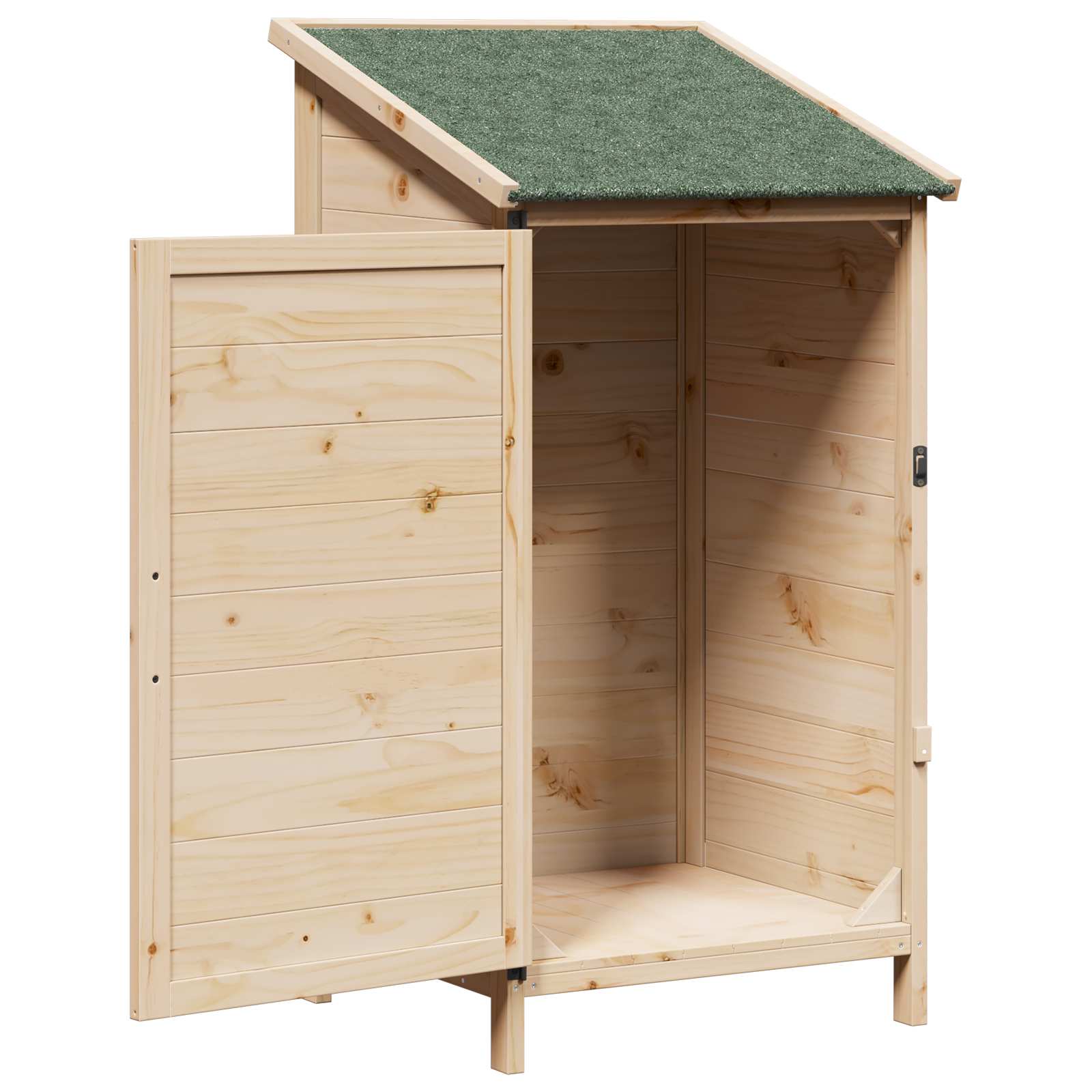 vidaXL Tuinschuur Naturel 59,5 x 56 x 113,5 cm Massief Vurenhout