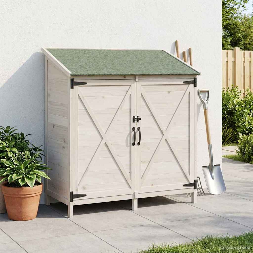 vidaXL Tuinschuur Naturel 59,5 x 56 x 113,5 cm Massief Vurenhout