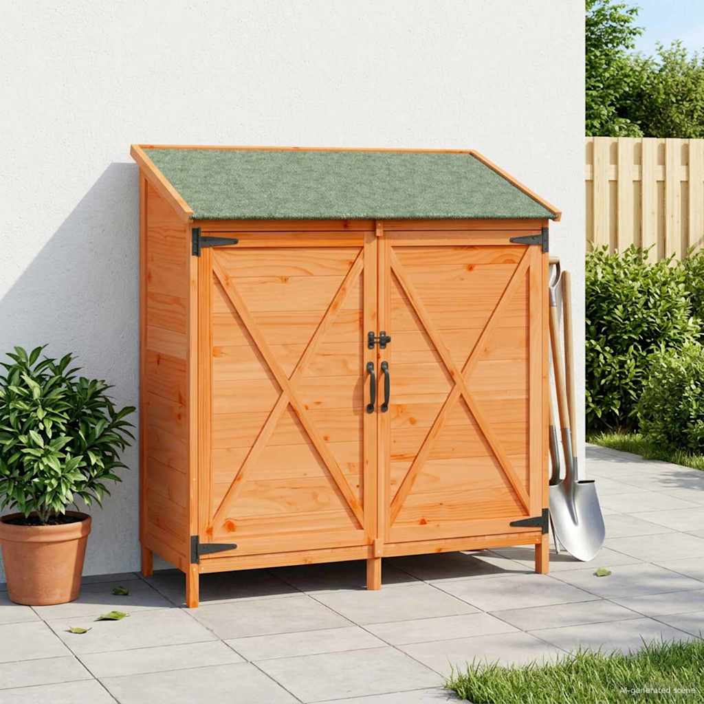 vidaXL Tuinschuur Naturel 59,5 x 56 x 113,5 cm Massief Vurenhout