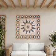 vidaXL Mosaic Tiles Bloem Patroon Meerkleurig 120 x 120 cm Marmer