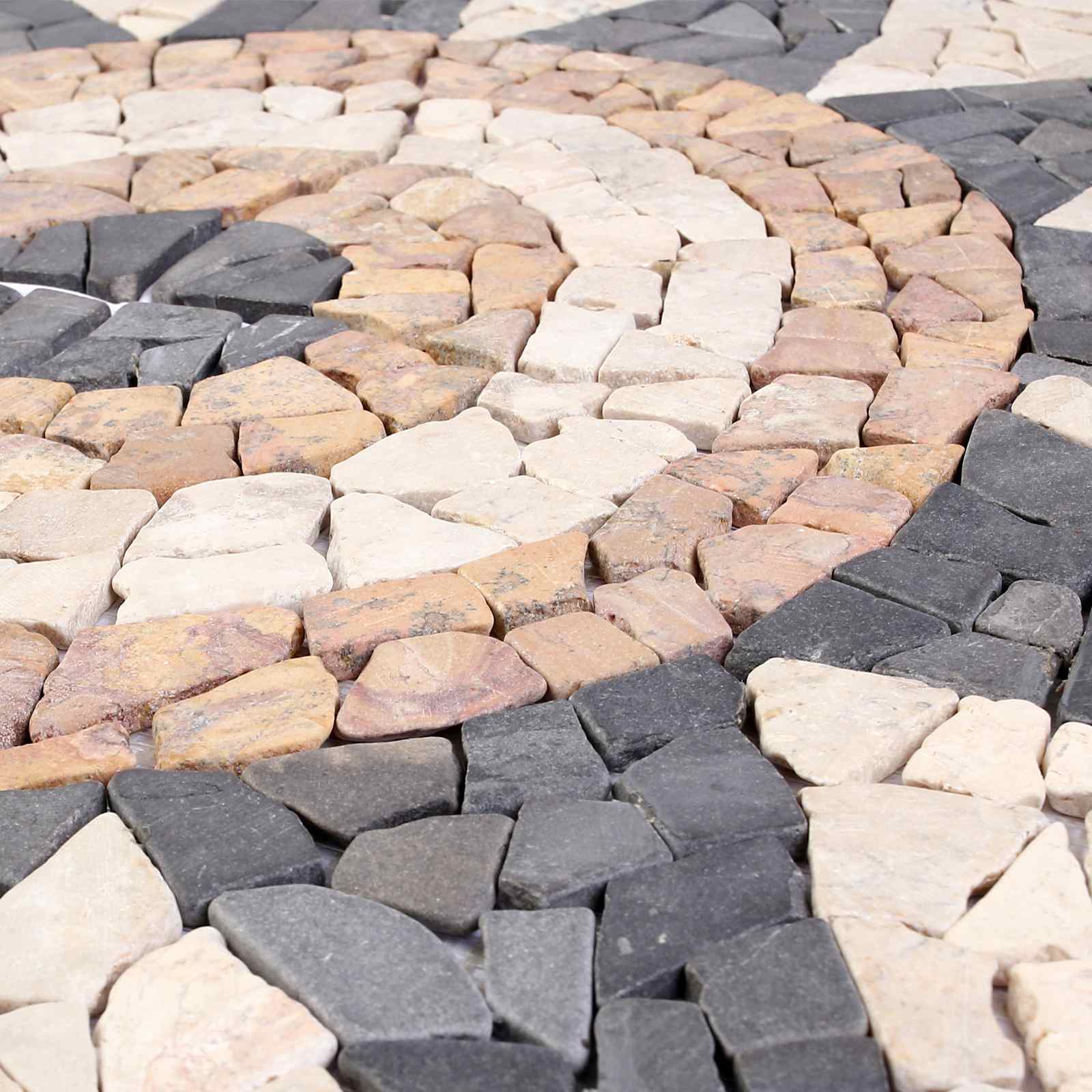 vidaXL Mosaic Tiles Bloem Patroon Meerkleurig 120 x 120 cm Marmer