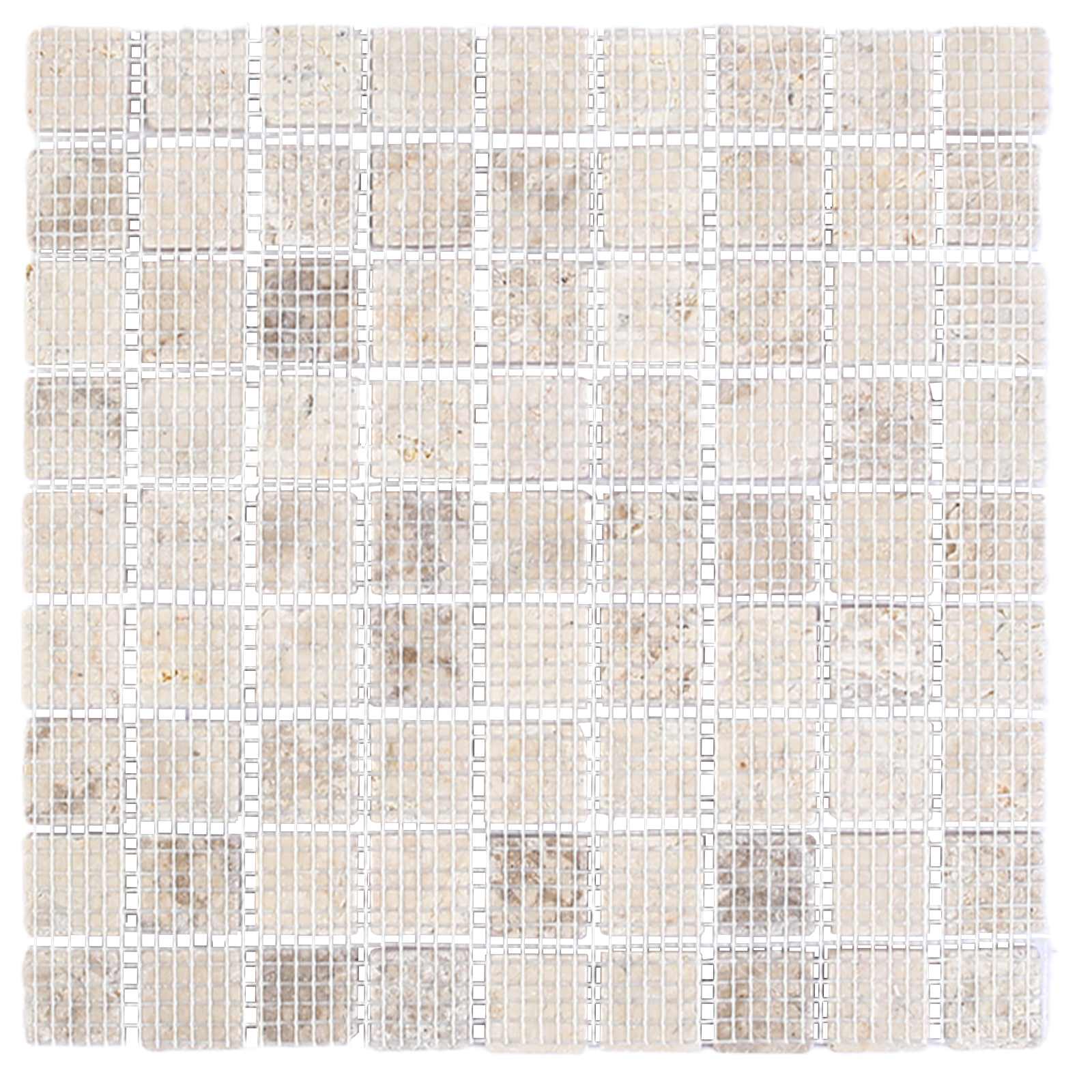 vidaXL Mozaïek Tegels Crèmekleurig 30 x 30 cm Marmer