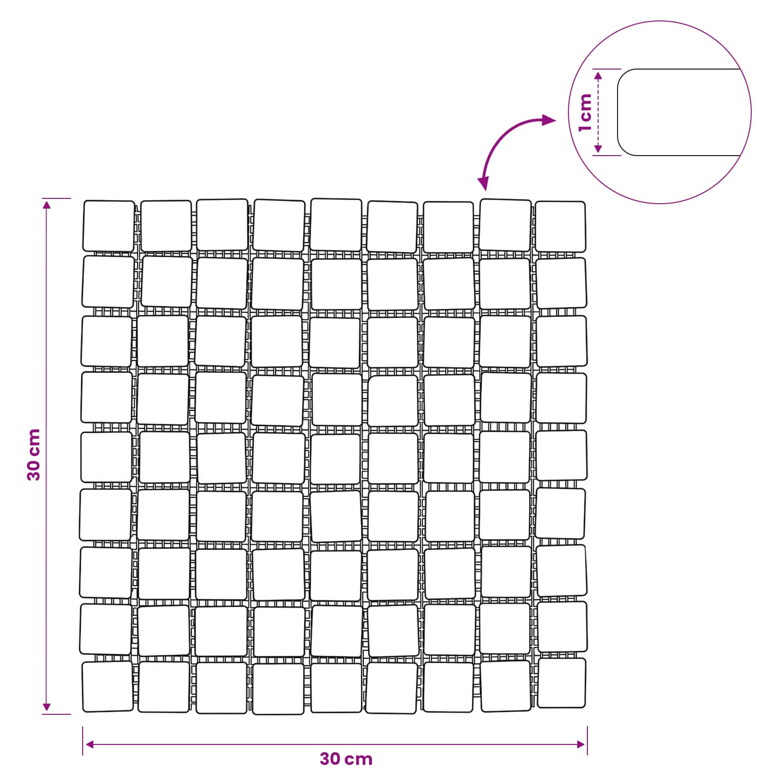 vidaXL Mozaïek Tegels Crèmekleurig 30 x 30 cm Marmer