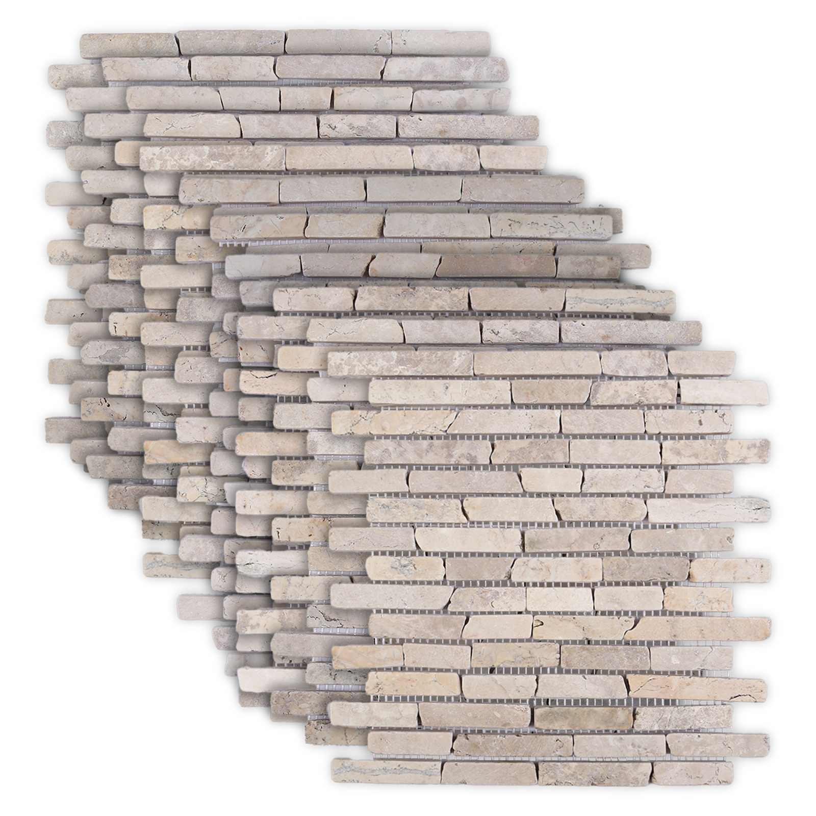 vidaXL Mozaïek Tegels Crèmekleurig 30 x 30 cm Marmer