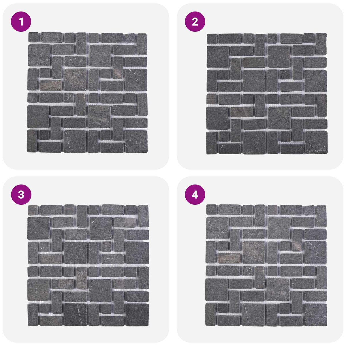 vidaXL Mozaïek Tegels Crèmekleurig 30 x 30 cm Marmer