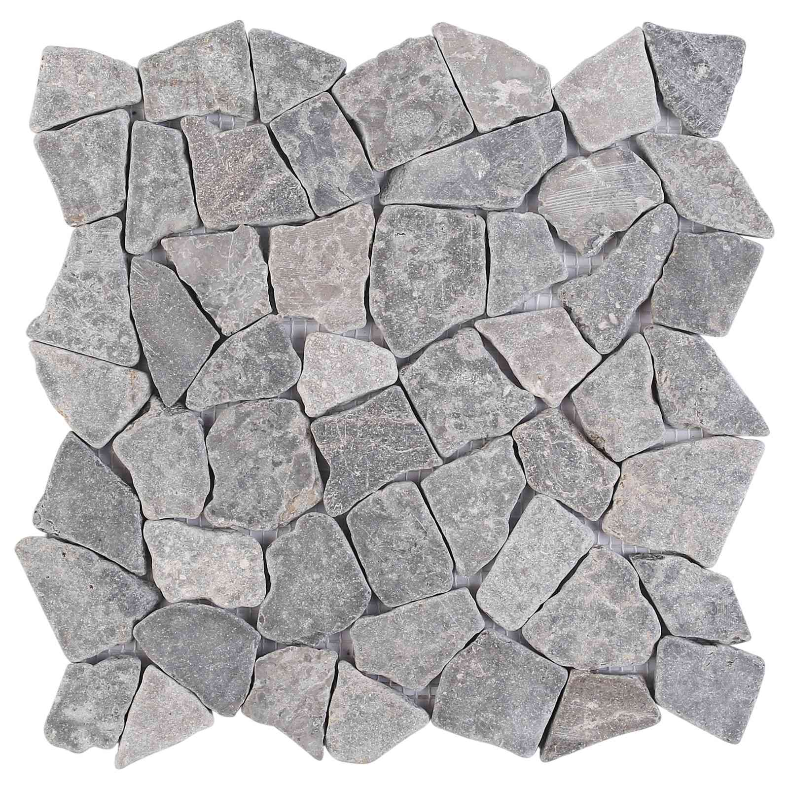 vidaXL Mozaïek Tegels Lichtgrijs 30 x 30 cm Marmer