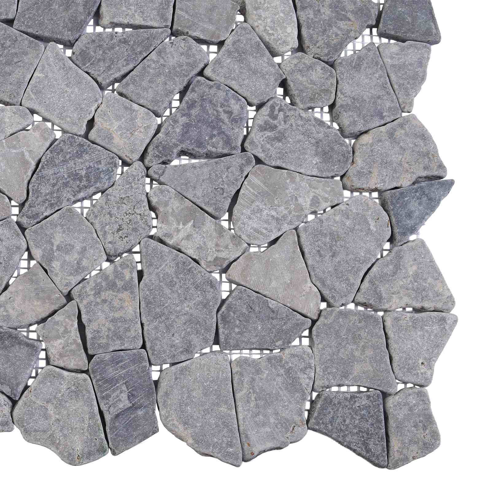 vidaXL Mozaïek Tegels Lichtgrijs 30 x 30 cm Marmer