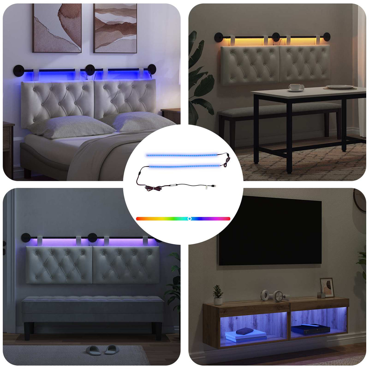 vidaXL LED-strip 55 cm Meerkleurig PVC