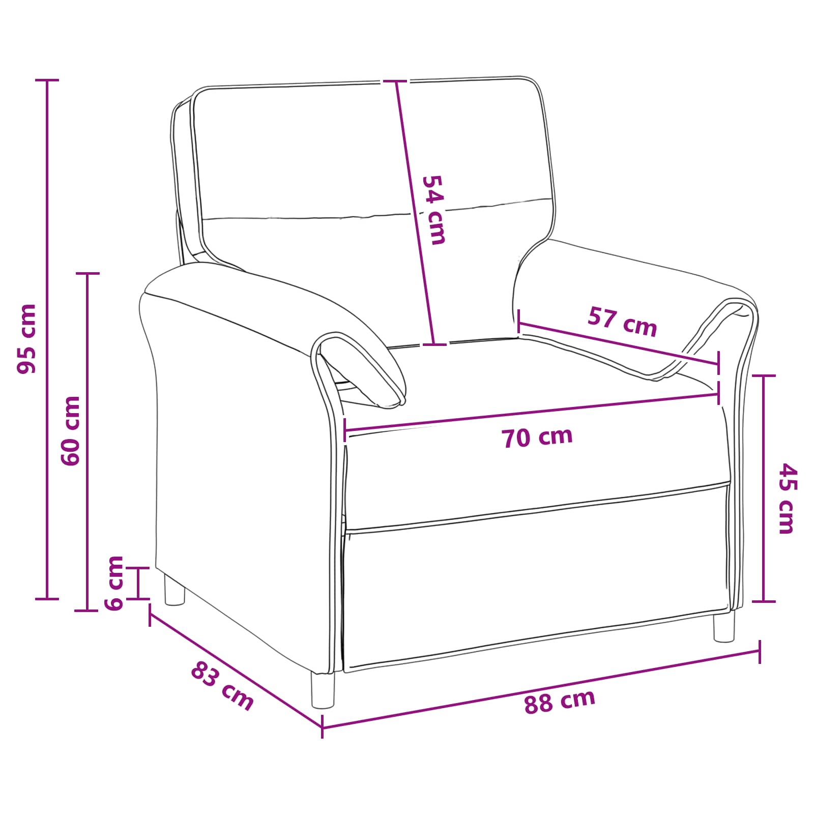 vidaXL Bank 100% polyester metalen frame MDF, Multiplex
