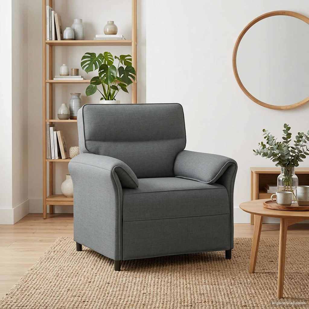 vidaXL Bank 100% polyester metalen frame MDF, Multiplex