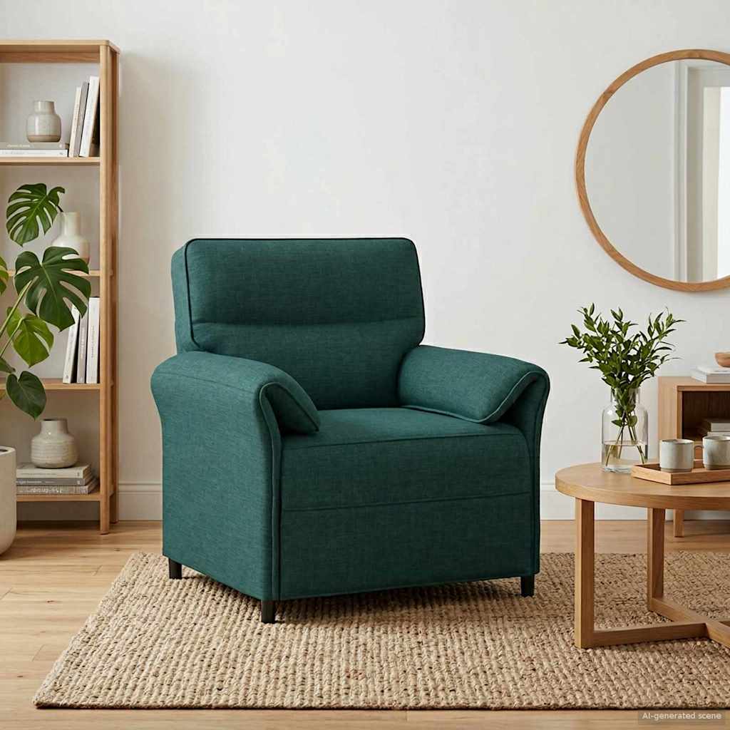 vidaXL Bank 100% polyester metalen frame MDF, Multiplex