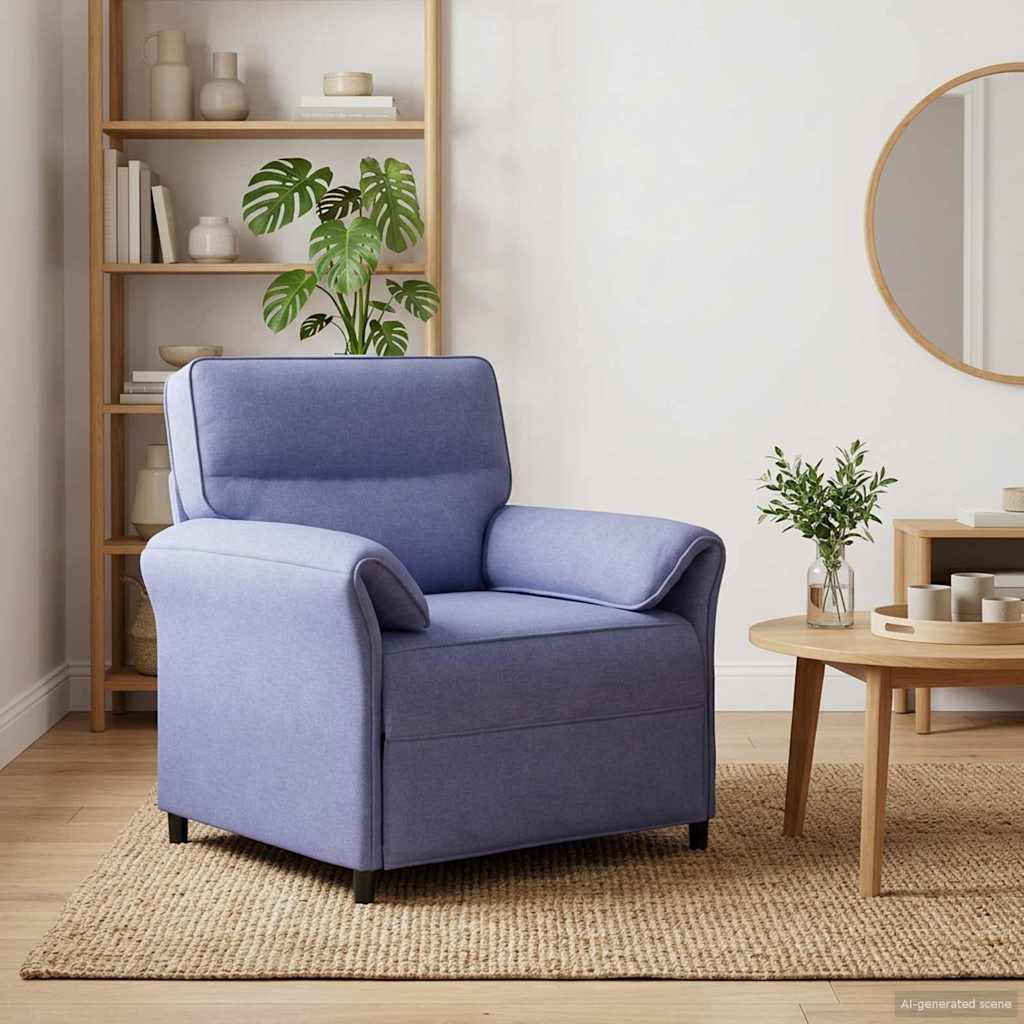 vidaXL Bank 100% polyester metalen frame MDF, Multiplex
