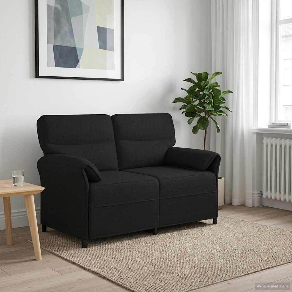 vidaXL Bank 100% polyester metalen frame MDF, Multiplex