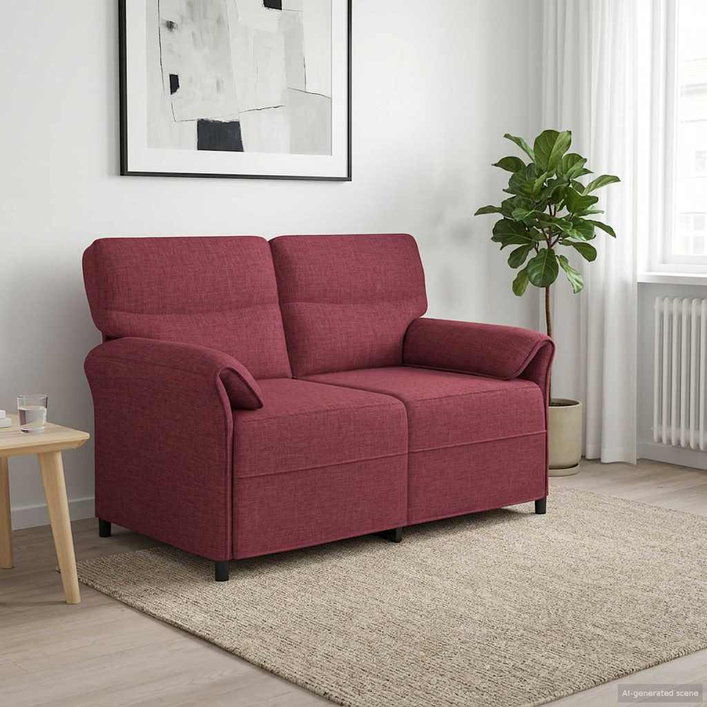 vidaXL Bank 100% polyester metalen frame MDF, Multiplex