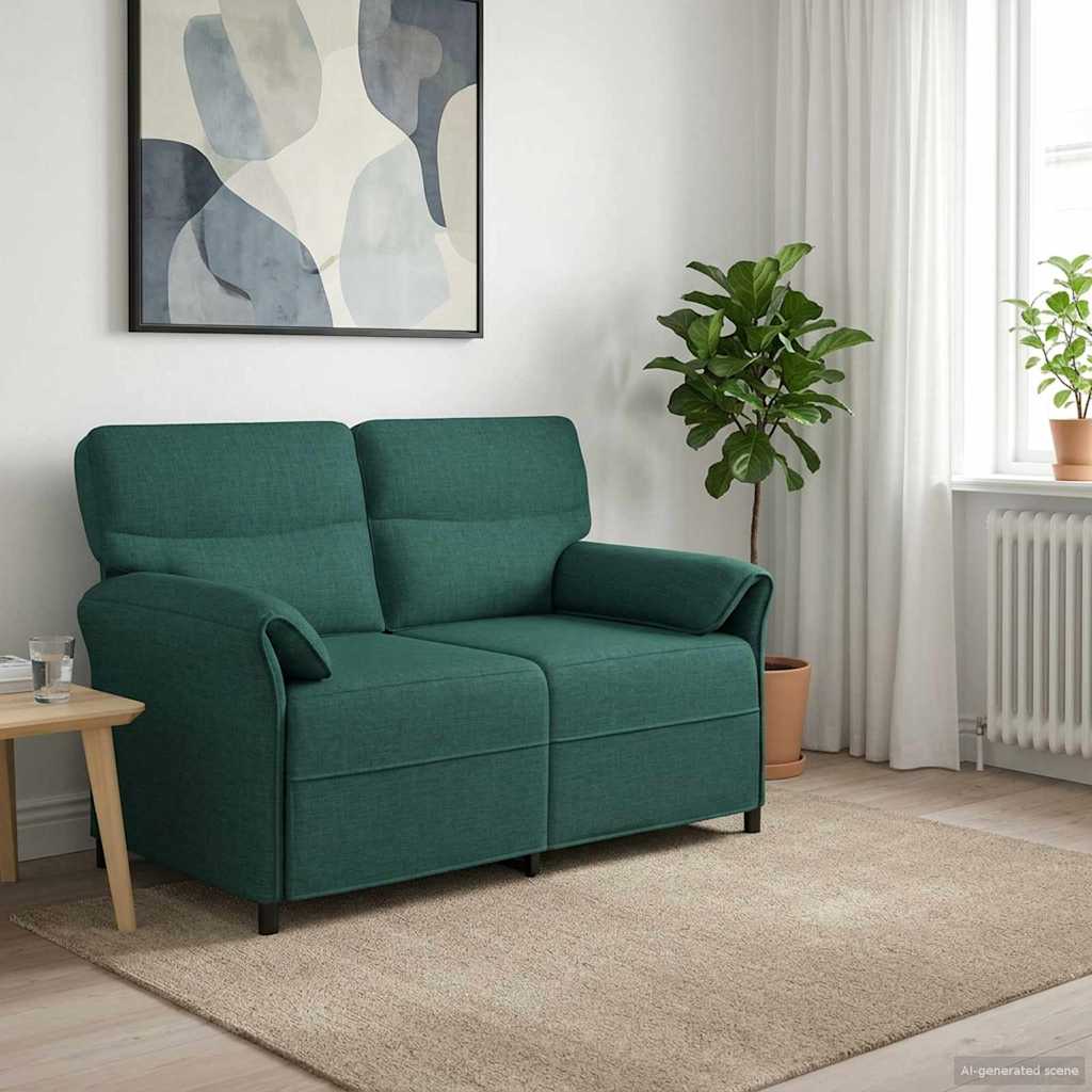 vidaXL Bank 100% polyester metalen frame MDF, Multiplex