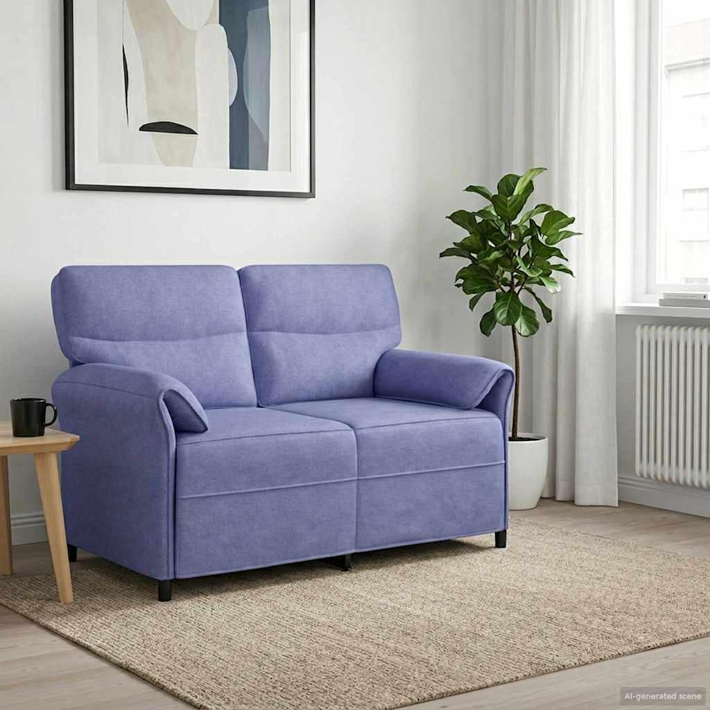 vidaXL Bank 100% polyester metalen frame MDF, Multiplex