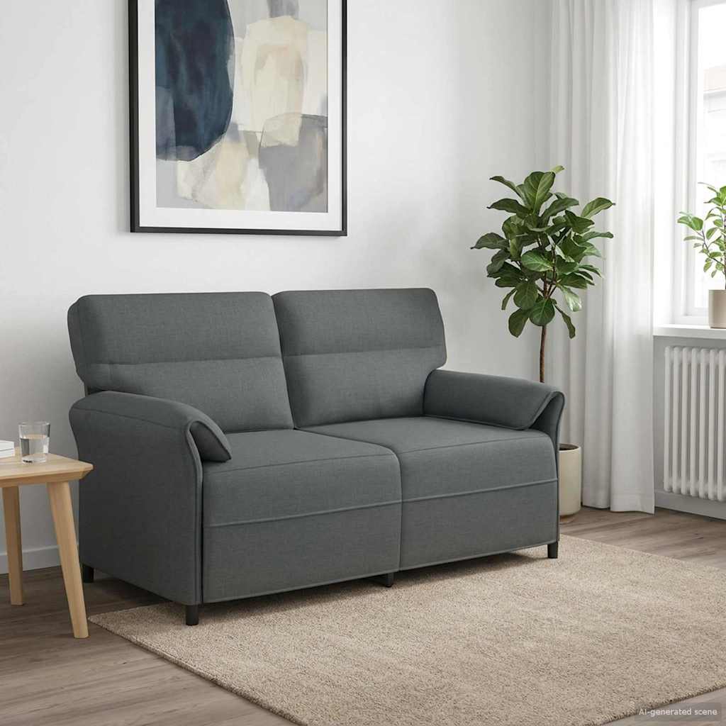 vidaXL Bank 100% polyester metalen frame MDF, Multiplex