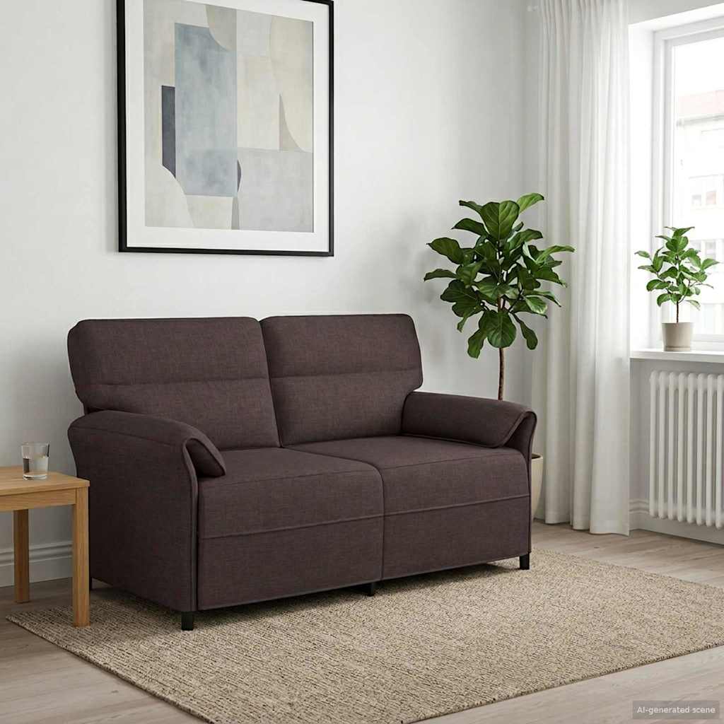 vidaXL Bank 100% polyester metalen frame MDF, Multiplex