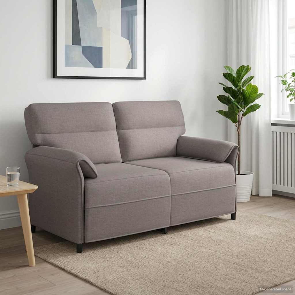 vidaXL Bank 100% polyester metalen frame MDF, Multiplex