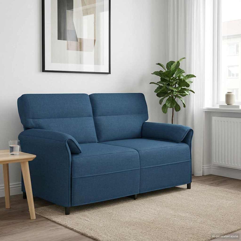 vidaXL Bank 100% polyester metalen frame MDF, Multiplex