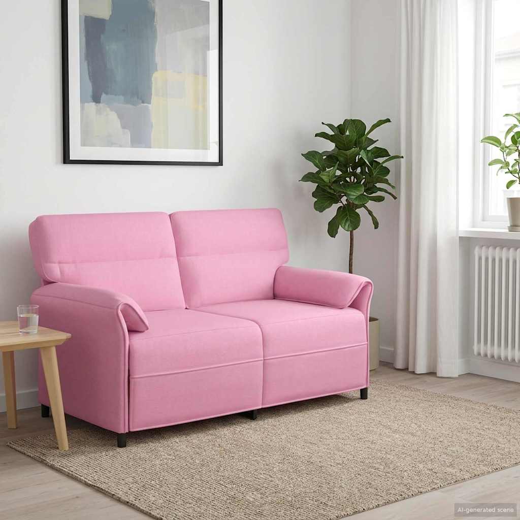 vidaXL Bank 100% polyester metalen frame MDF, Multiplex