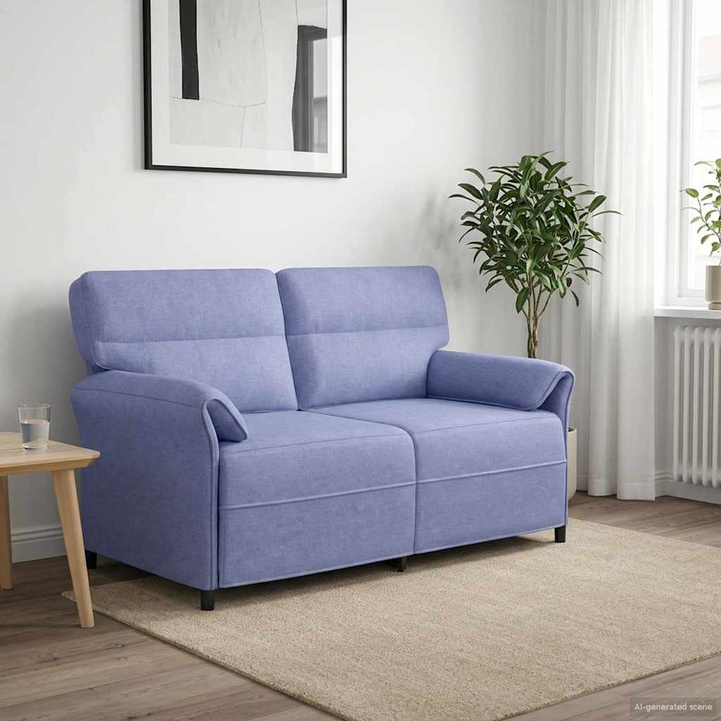 vidaXL Bank 100% polyester metalen frame MDF, Multiplex